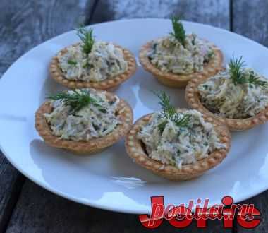 Тарталетки с ветчиной, грибами и сыром рецепт с фото
