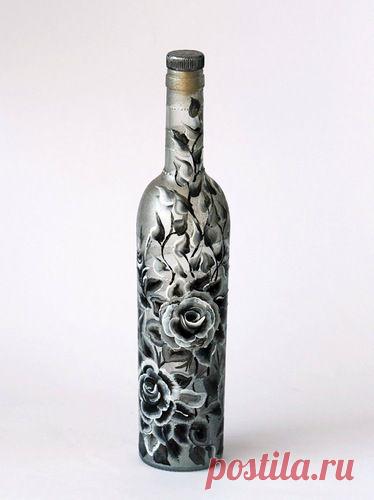(+1) тема - Декоративные бутылки и вазы | РУКОДЕЛИЕ