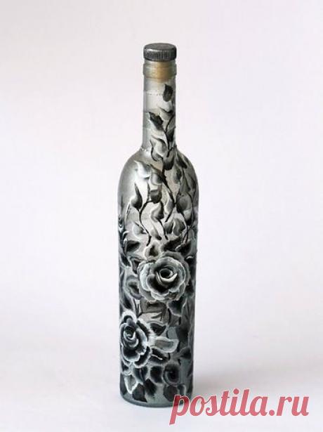 (+1) тема - Декоративные бутылки и вазы | РУКОДЕЛИЕ