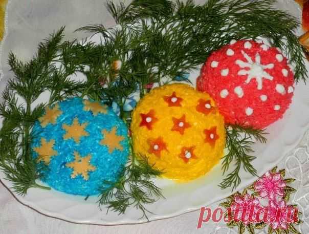 Новогодний салат по-быстрому. Быстрый вкусный рецепт и новогодний вид сделают эту закуску хитом новогоднего стола: