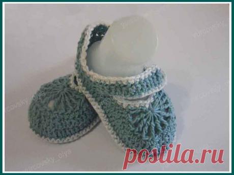 Yurcovsky Olya Видео курс, как связать пинетки туфельки