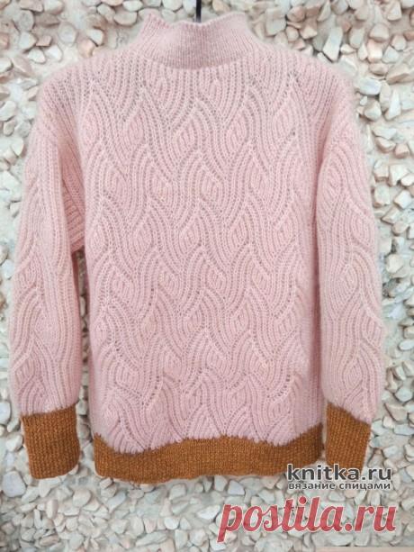 Пуловер с рельефным узором в технике бриошь. Работа Вагановой Татьяны, Вязание для женщин