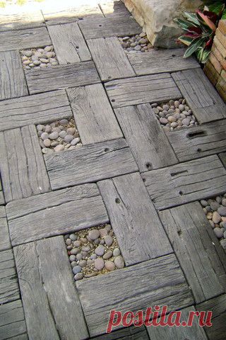 Wood Grain Concrete Pavers