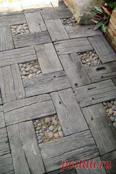 Wood Grain Concrete Pavers