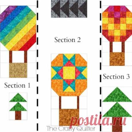Hot Air Balloon Mini Quilt Tutorial - Section 2 - The Crafty Quilter