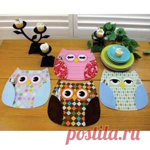 (1) Who's Place Owl Place Mats Pattern | cocina