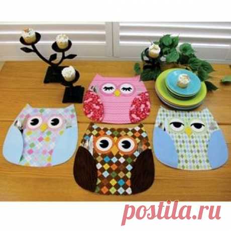 (1) Who's Place Owl Place Mats Pattern | cocina