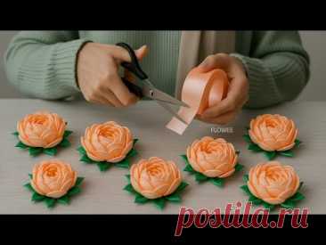 Elegant Satin Ribbon Rose | Easy DIY Flower Tutorial for Beginners