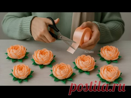 Elegant Satin Ribbon Rose | Easy DIY Flower Tutorial for Beginners