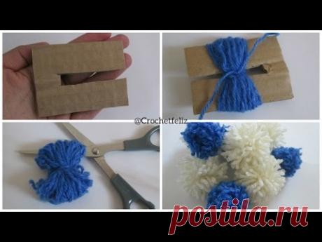 Cómo hacer un POM POM - Fácil, rápido y práctico - YouTube