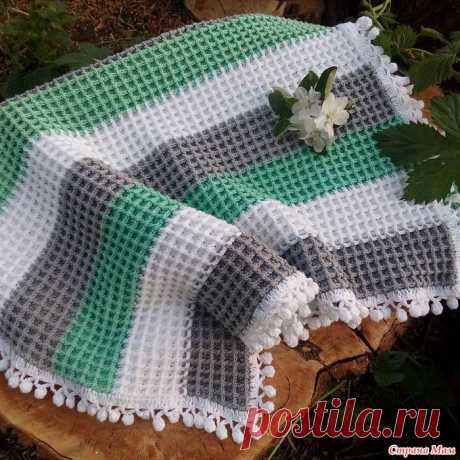 Детский плед узором &quot;Вафелька