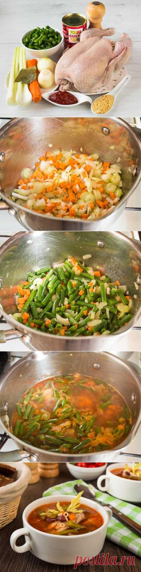 Фасолевый суп с курицей