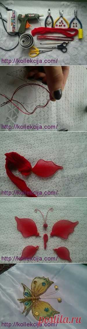 Бабочка из капрона своими руками | Своими руками