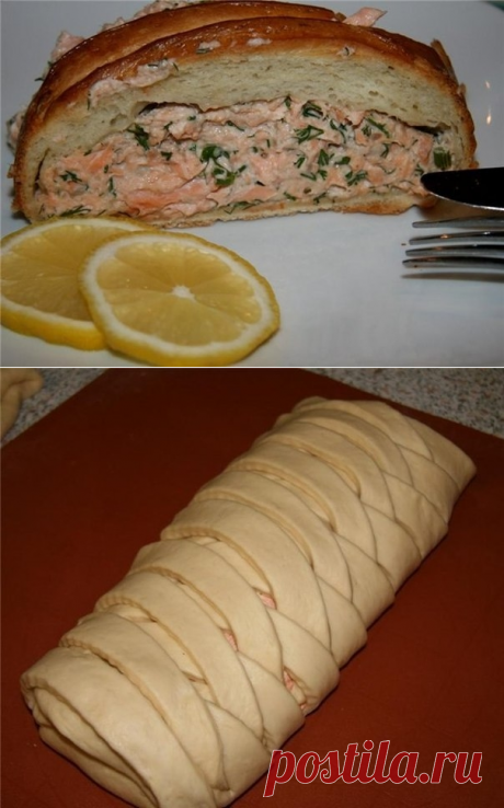 Как приготовить пирог коса с форелью - рецепт, ингридиенты и фотографии