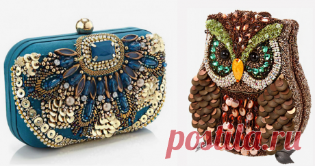 Сумочки-клатчи: безграничная фантазия декора Хочу предложить вашему вниманию большую подборку умопомрачительно красивых сумочек-клатчей — в самых разных техниках исполнения: тут и вышитые бисером сумочки, и декорированные лентами, и расшитые стразами, и в виде зверюшек, и украшенные цветами из ткани, и с цветами из пайеток. Кажется, нет такого вида декора, который не использовали бы дизайнеры для этих сумочек.