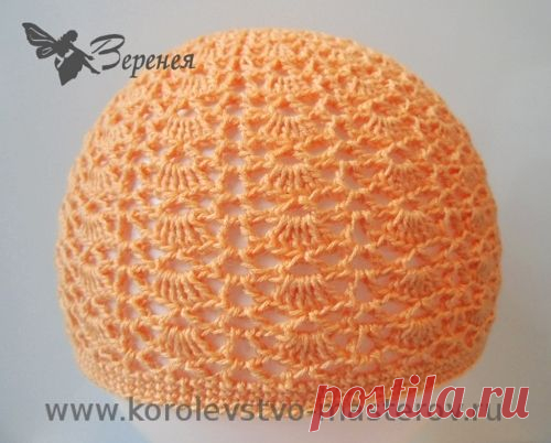 Ажурная шапочка крючком