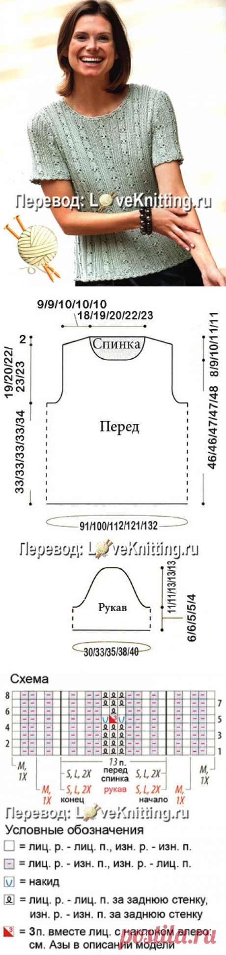 Пуловер «Лето в тени» | Loveknitting.ru