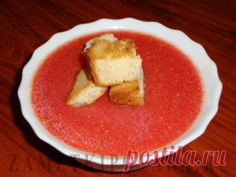 Гаспачо с крутонами (испанская кухня) | Простые кулинарные рецепты с фотографиями