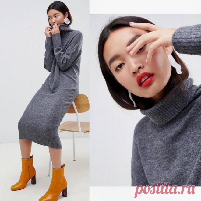 Платье-свитер в образах — Красота и мода