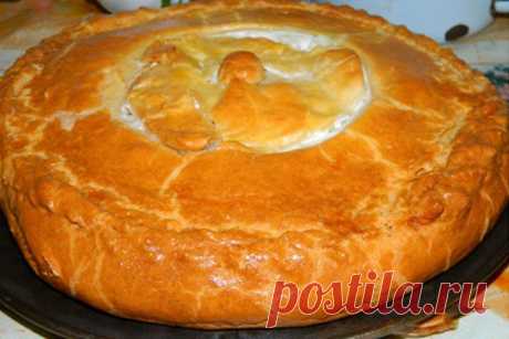 Пирог с курицей на сливках Стряпуха
