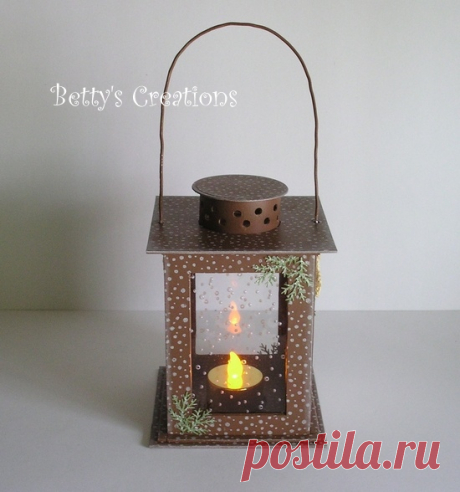 Рождественский фонарик из картона, МК