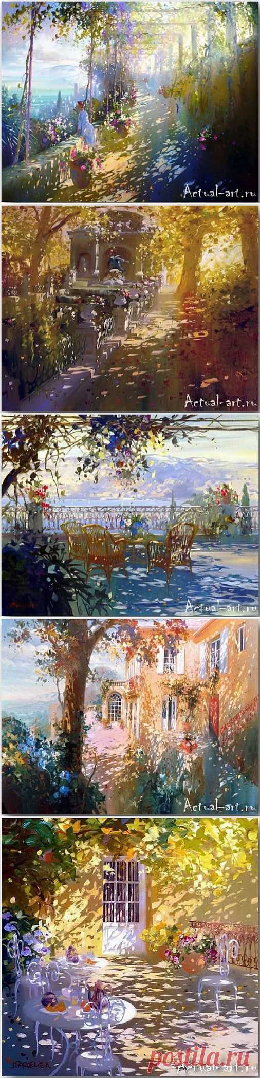 Laurent Parcelier: французский импрессионизм жив | Actual-art.ru
 Искусствоведы  признали его мастерство в искусстве захвате света в технике импрессионистов. Причем с уникальным сочетанием тона и цвета, и присущим только ему одному.
В творчестве Парселье никогда не встречается дождливых, темных или хмурых картин. Из-за этого создается впечатление, что он обитает на другой планете.