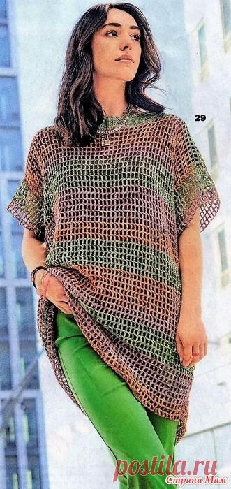 Сетчатая туника из шелковой пряжи.   Сабина №8 2022г