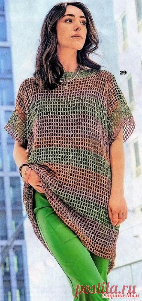 Сетчатая туника из шелковой пряжи.   Сабина №8 2022г