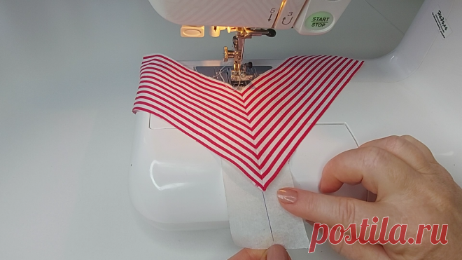 Швейный трюк по соединению рисунка в углах с помощью скотча или сшивания мелких деталей (печворк)