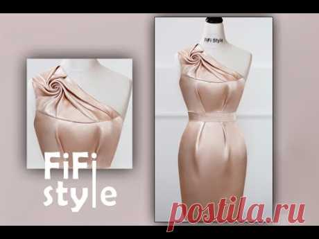 FiFi Style : TR-Draping - Юбка с плеча, плиссированная роза