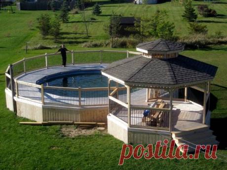 Палуба бассейна и беседка | Hometalk