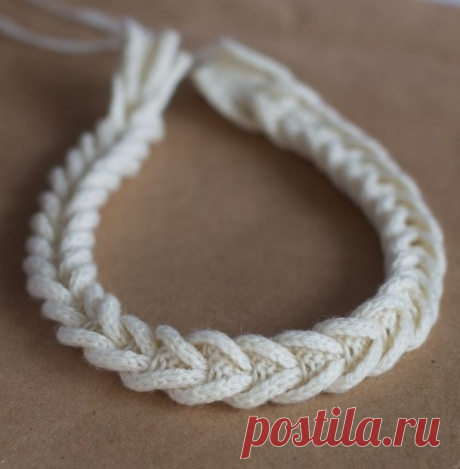 Интересный способ сделать вязаную косичку (Diy) Модная одежда и дизайн интерьера своими руками