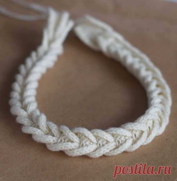Интересный способ сделать вязаную косичку (Diy) Модная одежда и дизайн интерьера своими руками