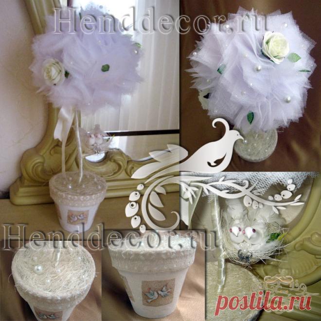 Свадебный топиарий своими руками - Калейдоскоп декора