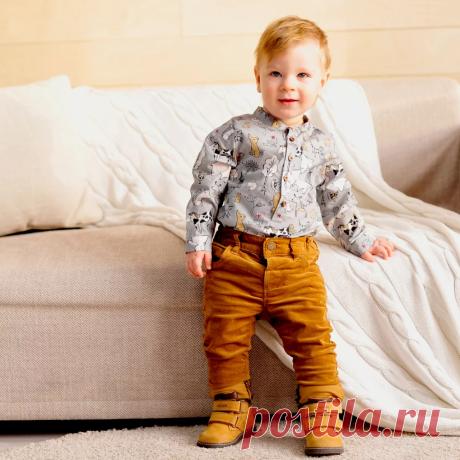 Купить рубашку-боди серого цвета для мальчика от Be Fancy kidswear | Mellroot