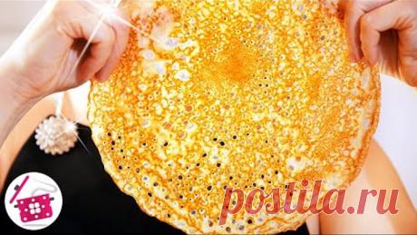 Блины 3 Стакана Все СЕКРЕТЫ! Самые ТОНКИЕ на Масленицу! Готовим Рецепт Блинов на Молоке и Кипятке