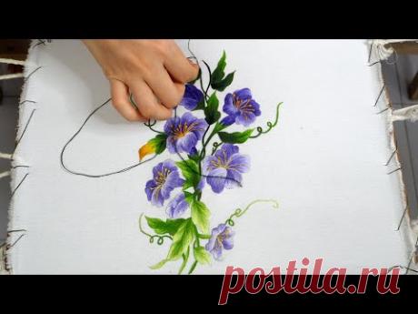 Kit05 Purple Wildflowers Embroidery - Beautiful Flower Hand Embroidery Tutorial for Beginners