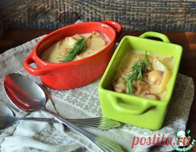 Белые грибы со сливочным сыром – кулинарный рецепт