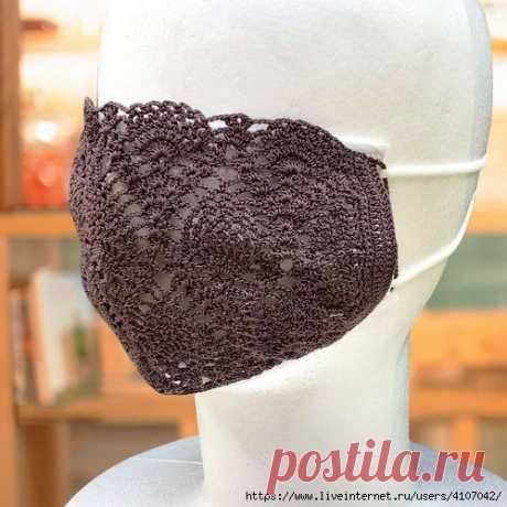 Декоративная маска для лица «ананасами» крючком — HandMade