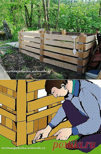 Компостер из поддонов за 6 шагов :: Цветущая дача