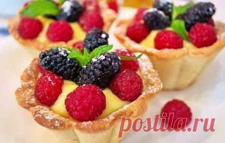 Корзиночки с ягодами - Кулинарные рецепты 