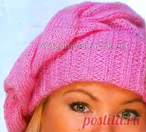 Шикарный берет и воротник манишка спицами | Вязание Шапок - Модные и Новые Модели