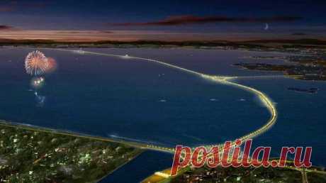 Циндаоский мост - самый длинный в мире мост над водой Циндаоский мост проходит через залив Цзяочжоу, который соединяет восточные и западные районы региона Циндао в Китае. Сооружение сокращает расстояние от Циндао до Малого Циндао, Красного острова и Желт...
