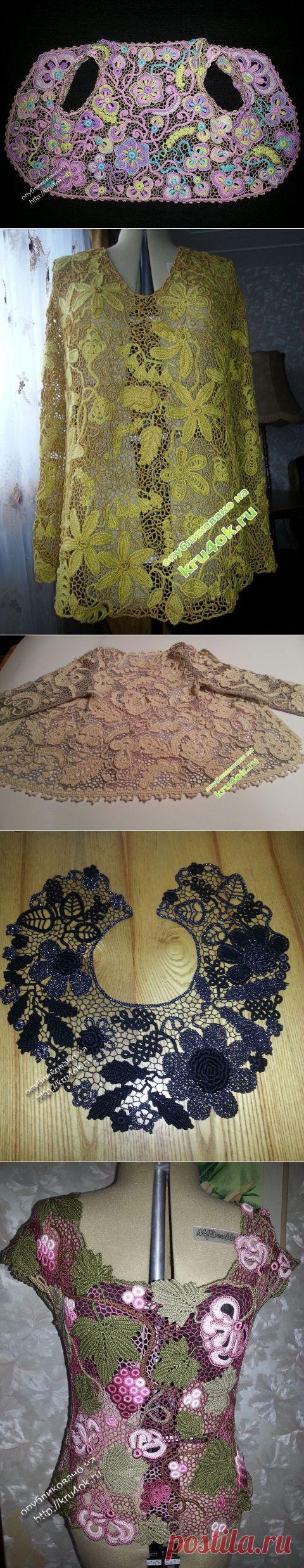 Работы Людмилы Максютовой в технике ирландского кружева - вязание крючком на kru4ok.ru