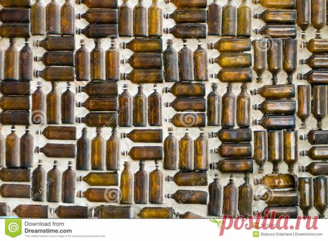 Glass Bottle Wall Stock Photography - Image: 19705362