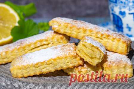 Слоёное печенье «язычки» с сахаром по-домашнему – рецепт с фото