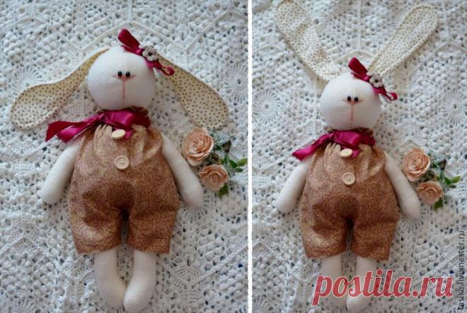 Зайка из флиса: шьем ушастого друга – Ярмарка Мастеров