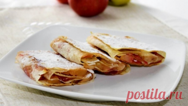 Рулеты из лаваша с яблоками и творожным сыром — Sloosh – кулинарные рецепты