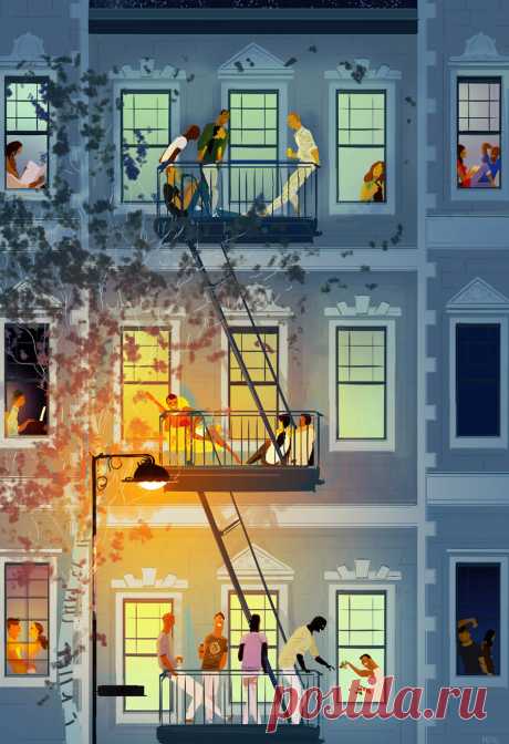Волшебство ночи... Художник Паскаль Кэмпион (Pascal Campion).