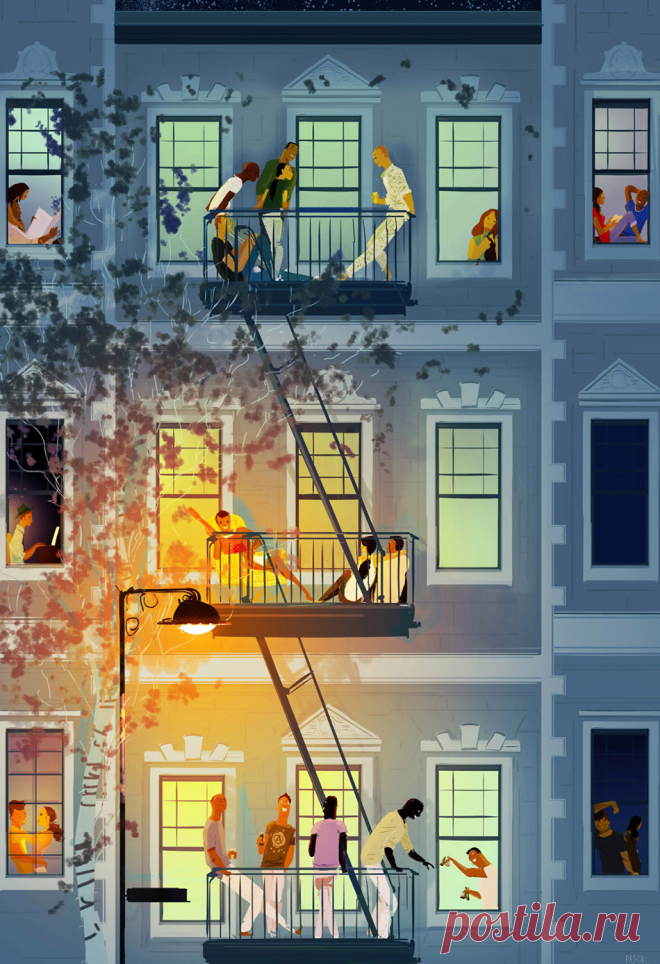 Волшебство ночи... Художник Паскаль Кэмпион (Pascal Campion).